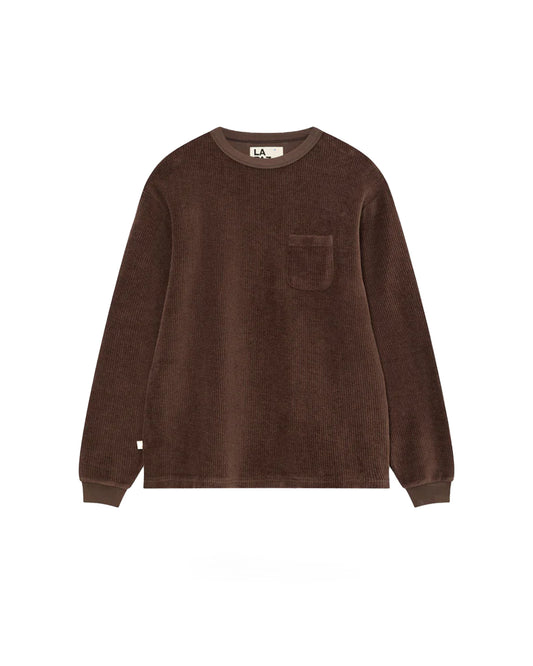 La Paz Duarte Long Sleeve T-Shirt Ribbed Brown