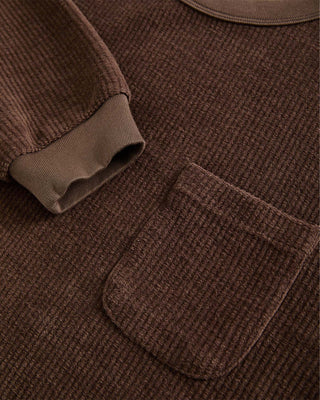 La Paz Duarte Long Sleeve T-Shirt Ribbed Brown
