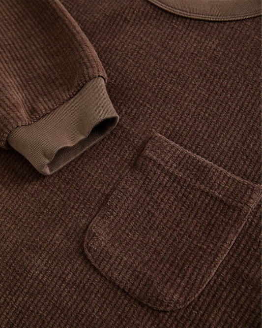 La Paz Duarte Long Sleeve T-Shirt Ribbed Brown