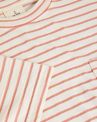 La Paz Guerreiro Clay Stripes Beige Striped T-Shirt