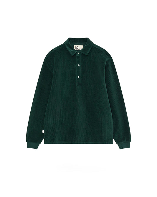 La Paz Mesquita Long Sleeve Polo Ribbed Dark Green