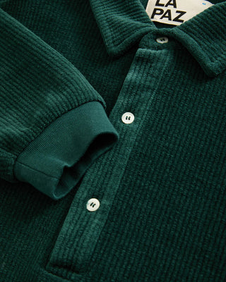 La Paz Mesquita Long Sleeve Polo Ribbed Dark Green
