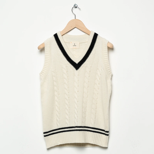 La Paz Vilela Vintage Tennis Pullover Ecru