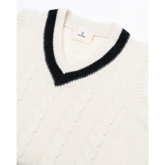 La Paz Vilela Vintage Tennis Pullover Ecru
