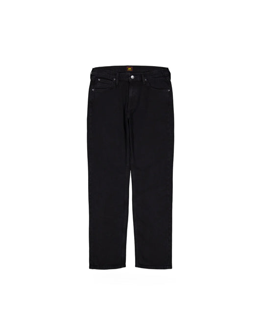 lee west jeans front view black rinse