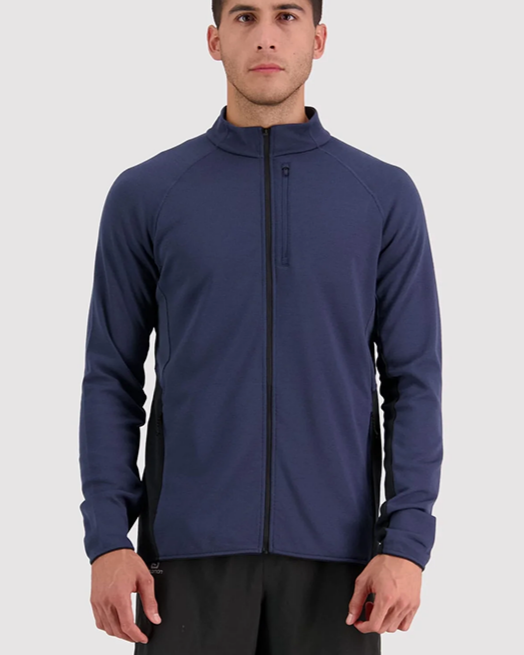 Mons Royale Approach Merino Gridlock Fleece Jacket Midnight