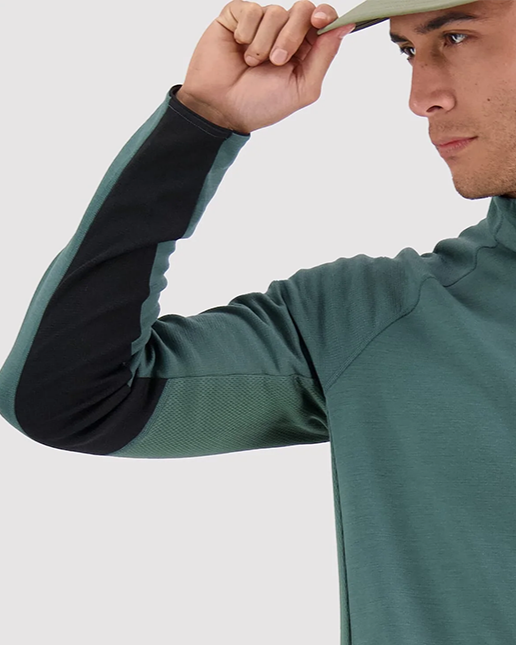 Mons Royale Approach Merino Shift Fleece Hood Burnt Sage