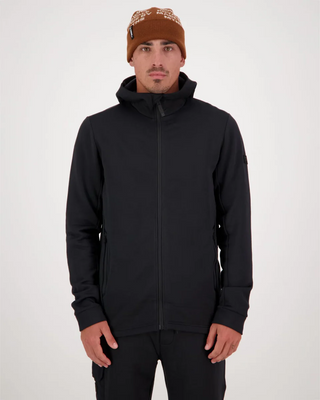 Mons Royale Mens Arcadia Merino Fleece Hoodie Black