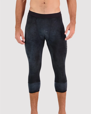 Mons Royale Mens Cascade Merino Flex 200 3/4 Legging Black Storm Wash