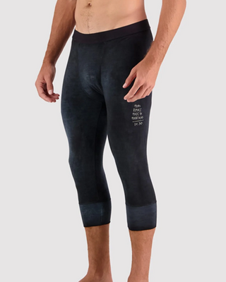 Mons Royale Mens Cascade Merino Flex 200 3/4 Legging Black Storm Wash