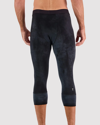 Mons Royale Mens Cascade Merino Flex 200 3/4 Legging Black Storm Wash