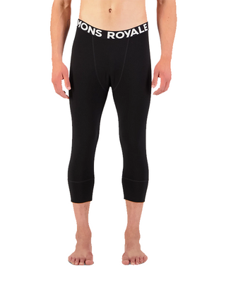 Mons Royale Mens Cascade Merino Flex 200 3/4 Legging Black