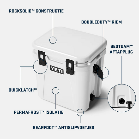 YETI Roadie 24 Cooler White – Compact Rugged Cooler for Outdoor and Travel