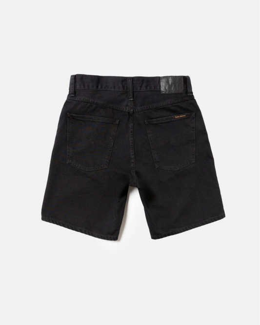 Nudie Jeans Seth Denim Shorts Aged Black