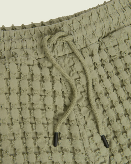 OAS Dusty Green Porto Waffle Shorts