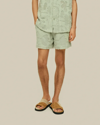 OAS Galbanum Crochet Shorts