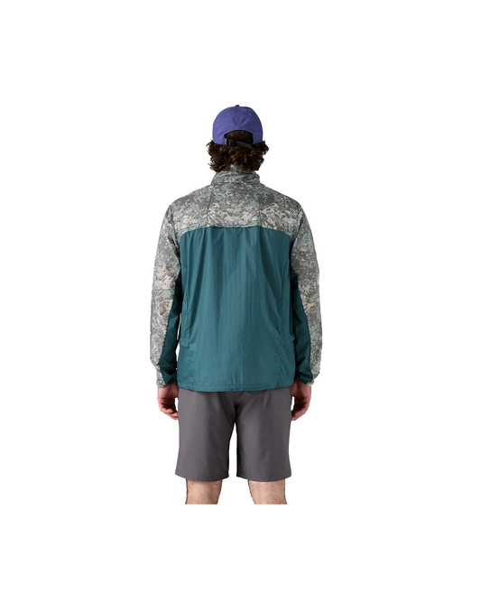 Patagonia M's Houdini Stash 1/2 Zip P/O Wetland Blue w/Rock Wash: Thermal Blue