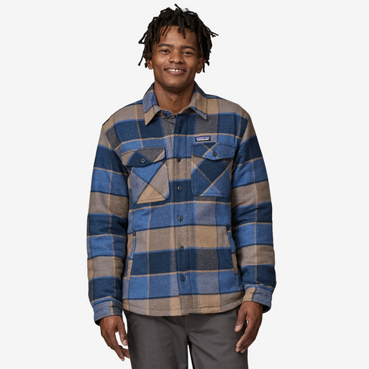 Patagonia M's LW Insulated Fjord Flannel Shirt Willam: Smolder Blue