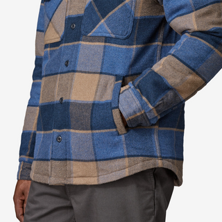 Patagonia M's LW Insulated Fjord Flannel Shirt Willam: Smolder Blue