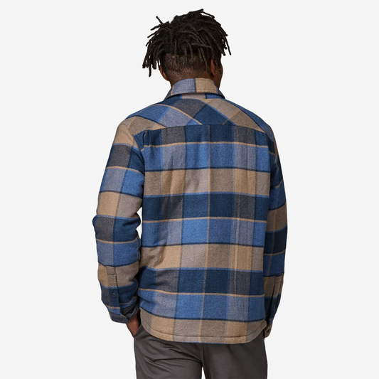 Patagonia M's LW Insulated Fjord Flannel Shirt Willam: Smolder Blue