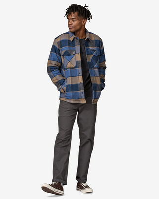 Patagonia M's LW Insulated Fjord Flannel Shirt Willam: Smolder Blue