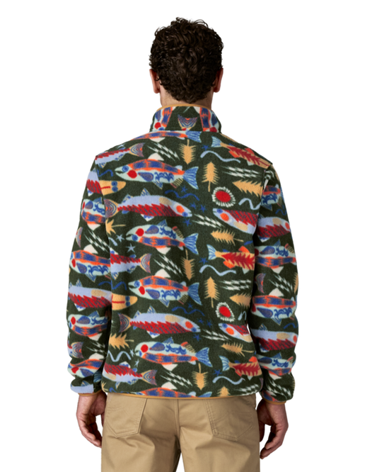 Patagonia M's LW Synch Snap‐T P/O Salmon Energy: Old Growth Green