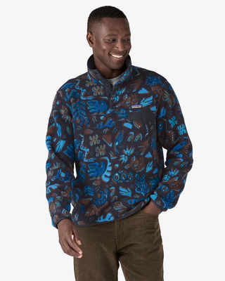 Patagonia M's LW Synch Snap-T Pull Over Across Oceans: Pitch Blue