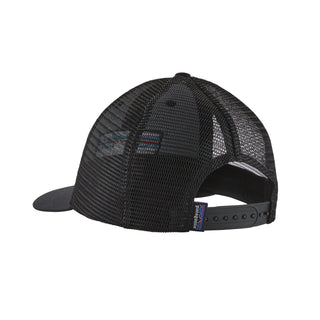 Patagonia P-6 Logo LoPro Trucker Hat Black - Sustainable Mesh Cap