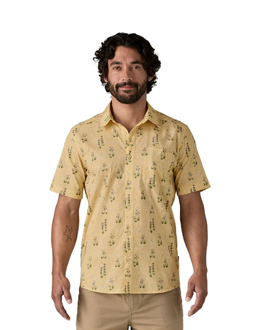 Patagonia Go To Shirt Lupine Trail Beeswax Tan