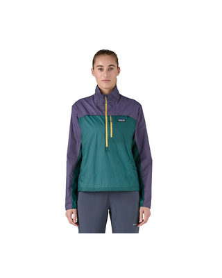 Patagonia W's Houdini Stash 1/2 Zip P/O Wetland Blue w/Solstice Purple