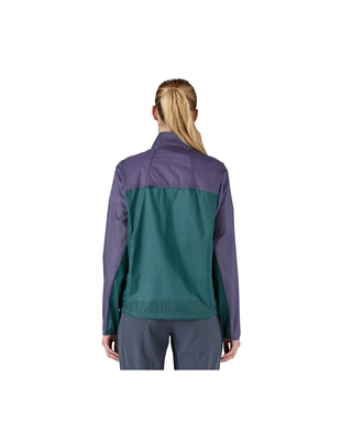 Patagonia W's Houdini Stash 1/2 Zip P/O Wetland Blue w/Solstice Purple