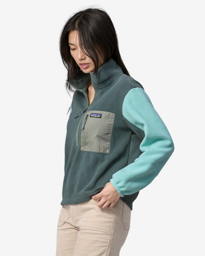 Patagonia W's Microdini 1/2 Zip Pullover Nouveau Green