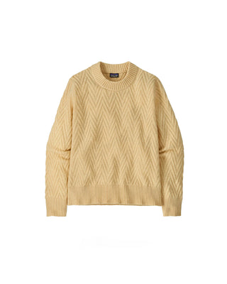Patagonia W's Recycled Wool-Blend Crewneck Sweater Chevron Cable / Natural