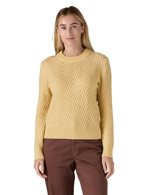 Patagonia W's Recycled Wool-Blend Crewneck Sweater Chevron Cable / Natural