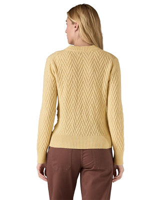 Patagonia W's Recycled Wool-Blend Crewneck Sweater Chevron Cable / Natural