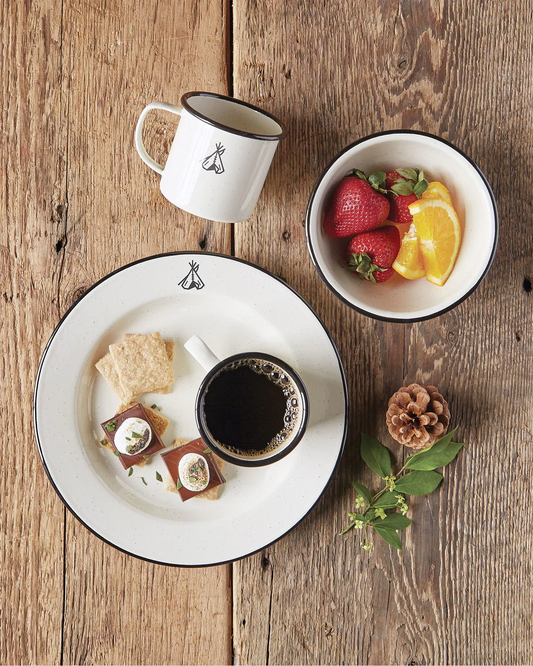 Pendleton Camp Enamelware Set Of 2 Camp Ivory