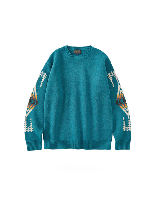 Pendleton Crewneck Pullover Turquoise Harding