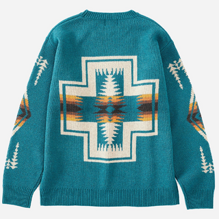 Pendleton Crewneck Pullover Turquoise Harding