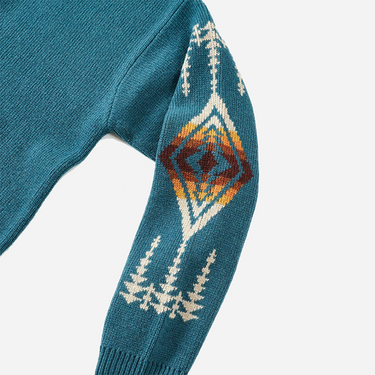 Pendleton Crewneck Pullover Turquoise Harding
