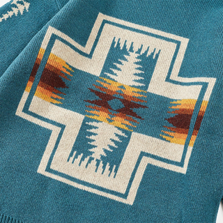 Pendleton Crewneck Pullover Turquoise Harding