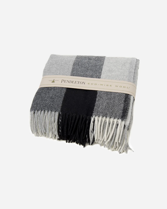 Pendleton Eco-Wise Washable Throw Black / Ivory