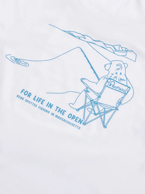 Penfield Fishing Bear T-shirt Bright White