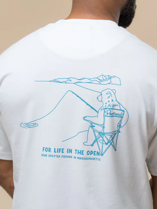 Penfield Fishing Bear T-shirt Bright White