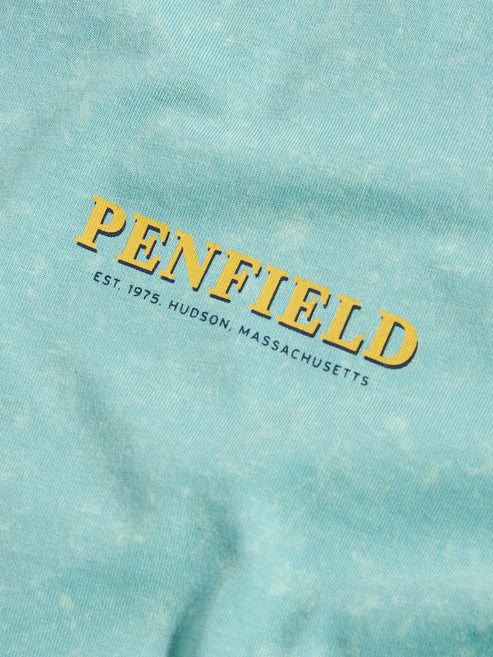 Penfield Whale Scene Back Graphic T-Shirt Dusty Turquoise