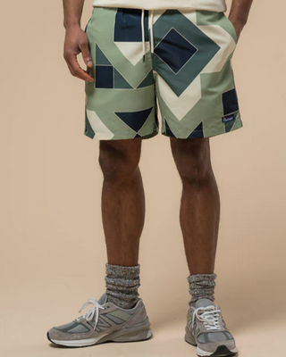 Penfield Eldridge Print Packable Swim Shorts Mistletoe