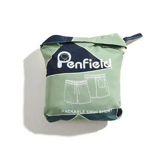 Penfield Eldridge Print Packable Swim Shorts Mistletoe