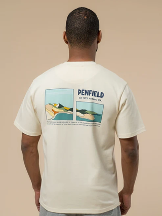 Penfield Block Landscape Graphic T-Shirt Vanilla Ice