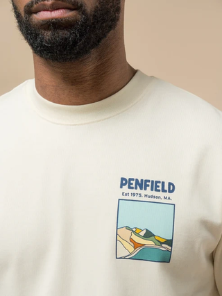 Penfield Block Landscape Graphic T-Shirt Vanilla Ice