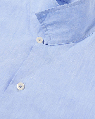 Universal Works Road Shirt Sido Linen Mix Sky Blue