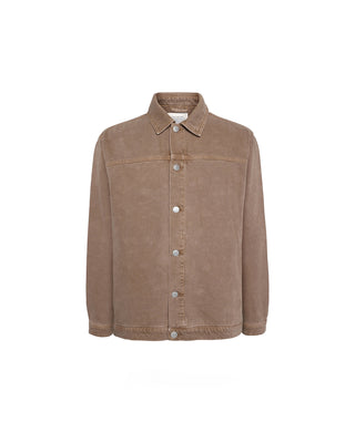 KnowledgeCotton Apparel Raw Twill Workwear Jacket Tiramisu